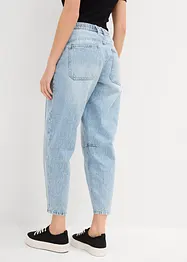 Jean barrel taille mi-haute peu extensible, cropped, bonprix