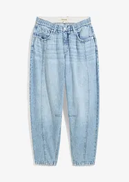 Jean barrel taille mi-haute peu extensible, cropped, bonprix