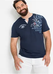 T-shirt col tunisien 100% coton, bonprix