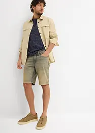 Bermuda en jean délavé effet sali, Regular, bonprix