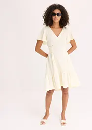 Robe légère en jersey crêpe avec manches papillon, bonprix