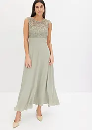 Robe longue avec dentelle, bonprix