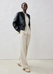 Blouson en cuir nappa d'agneau, bonprix