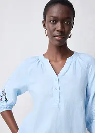 Tunique 100% lin avec broderie anglaise, bonprix