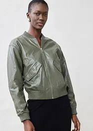 Blouson en cuir nappa d'agneau, bonprix