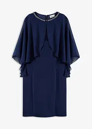 Robe courte et ajustée avec cape amovible, bonprix