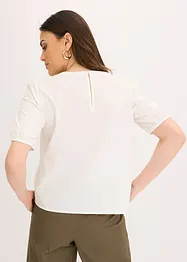 Blouse manches courtes à dentelle, bonprix