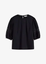 Blouse manches courtes contenant du lin, bonprix