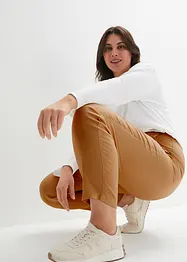 Pantalon cropped taille haute en lin et viscose, bonprix