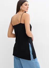 Top à fines bretelles et base asymétrique en viscose mélangée, bonprix