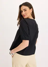 Blouse manches courtes à dentelle, bonprix