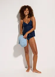 Tankini (ens. 2 pces) en matière brillante, bonprix
