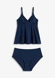 Tankini (ens. 2 pces) en matière brillante, bonprix