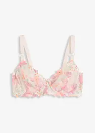 Soutien-gorge minimiseur à armatures avec broderies imprimées, bonprix