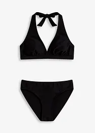 Bikini dos nu (ens. 2 pces) en matière texturée, bonprix