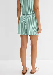 Short rayé taille élastiquée 100% coton, bonprix