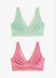 Lot de 2 soutiens-gorge bralette Feel Comfort en matière douce, bonprix
