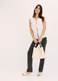 Blouse sans manches à volants et nœuds, bonprix