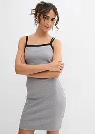 Robe à fines bretelles avec bordures contrastantes, bonprix