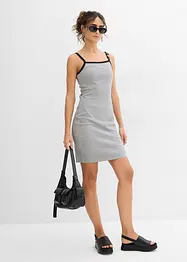 Robe à fines bretelles avec bordures contrastantes, bonprix