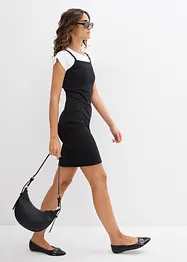 Robe à fines bretelles avec bordures contrastantes, bonprix