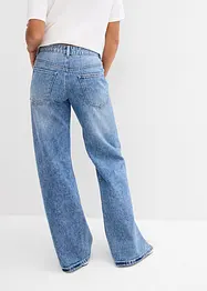 Jean droit et ample, taille mi-haute, peu extensible, bonprix