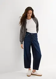 Jean balloon taille mi-haute, doux et raccourci, bonprix