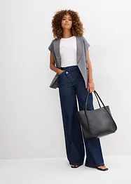 Jean large, taille mi-haute, peu extensible, bonprix