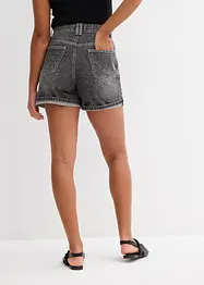 Short en jean taille haute, peu extensible, bonprix
