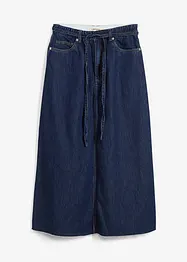 Jupe midi en jean taille mi-haute, toile super souple, bonprix