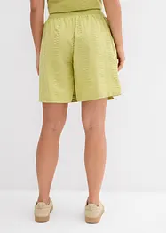 Short taille élastiquée en seersucker coton, bonprix