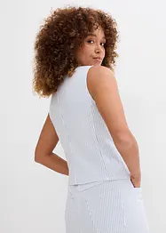 Veste sans manches en denim rayé, bonprix