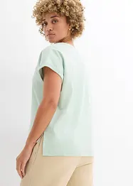 T-shirt plus long derrière en jersey coton épais, bonprix