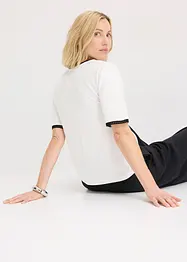 T-shirt à liserés en dentelle, bonprix