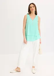 Top en viscose à encolure zippée, bonprix