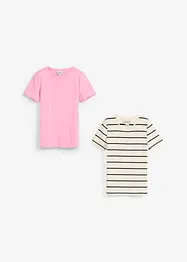 Lot de 2 T-shirts 100% coton, bonprix