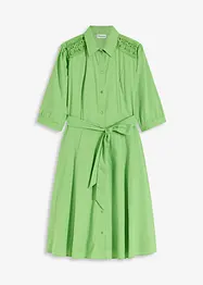 Robe-chemise avec dentelle et lien à nouer, bonprix