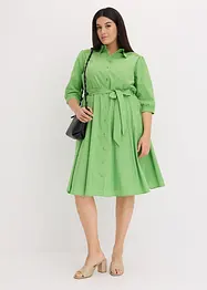 Robe-chemise avec dentelle et lien à nouer, bonprix