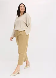 T-shirt à manches chauve-souris, empiècement en satin, bonprix