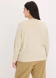T-shirt à manches chauve-souris, empiècement en satin, bonprix