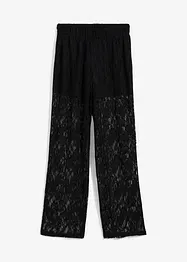 Pantalon en dentelle à taille élastiquée, bonprix