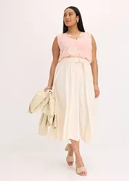Jupe fluide en twill de viscose mélangée, bonprix