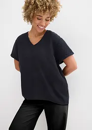 Tunique à manches courtes en gaze de coton, bonprix