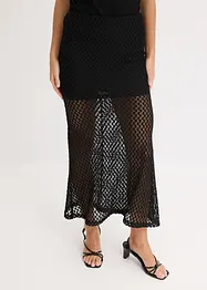 Jupe longue avec dentelle, bonprix