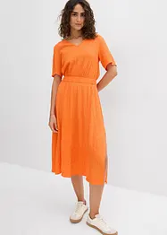 Robe midi en seersucker aérien, bonprix