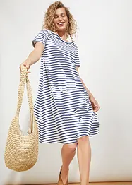 Robe en fil flammé avec poches en coton, longueur genou, bonprix