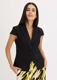 Blazer à manches courtes en satin de coton, bonprix
