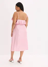 Robe à bretelles et volants, bonprix