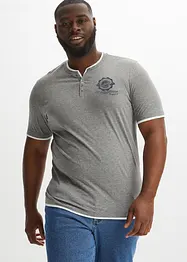 Lot de 2 t-shirts col tunisien 100 % coton, bonprix