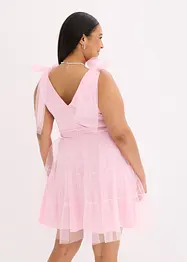 Robe courte avec tulle et nœuds, bonprix